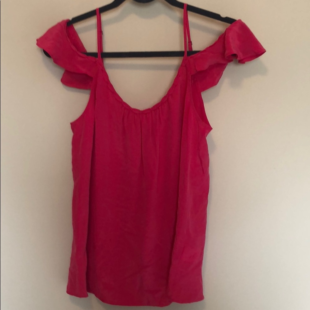 Joie pink off shoulder strappy top